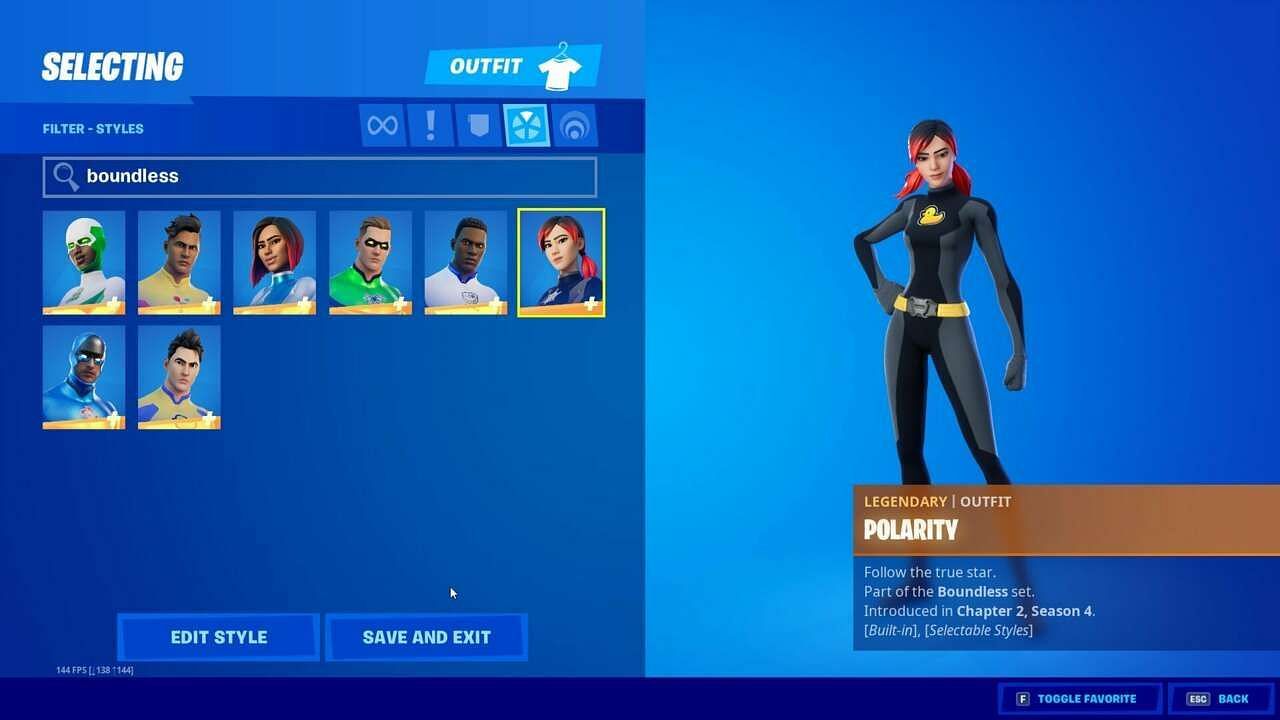 The skins can be widely customized (Image via Epic Games)