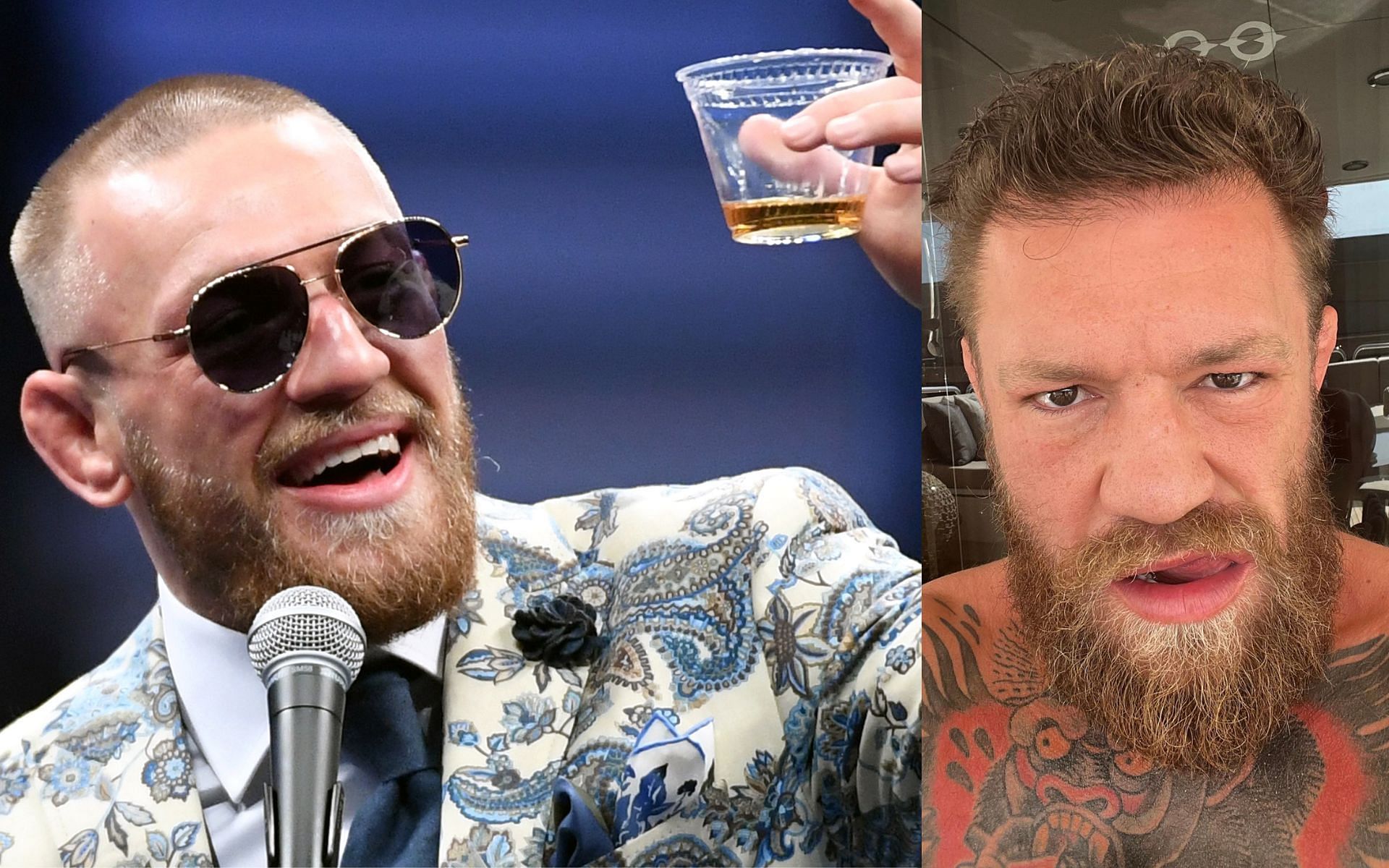 Conor McGregor in 2017 (left) and him in 2022 (right). [Images courtesy: left image from Getty Images and right image from Instagram @thenotoriousmma]