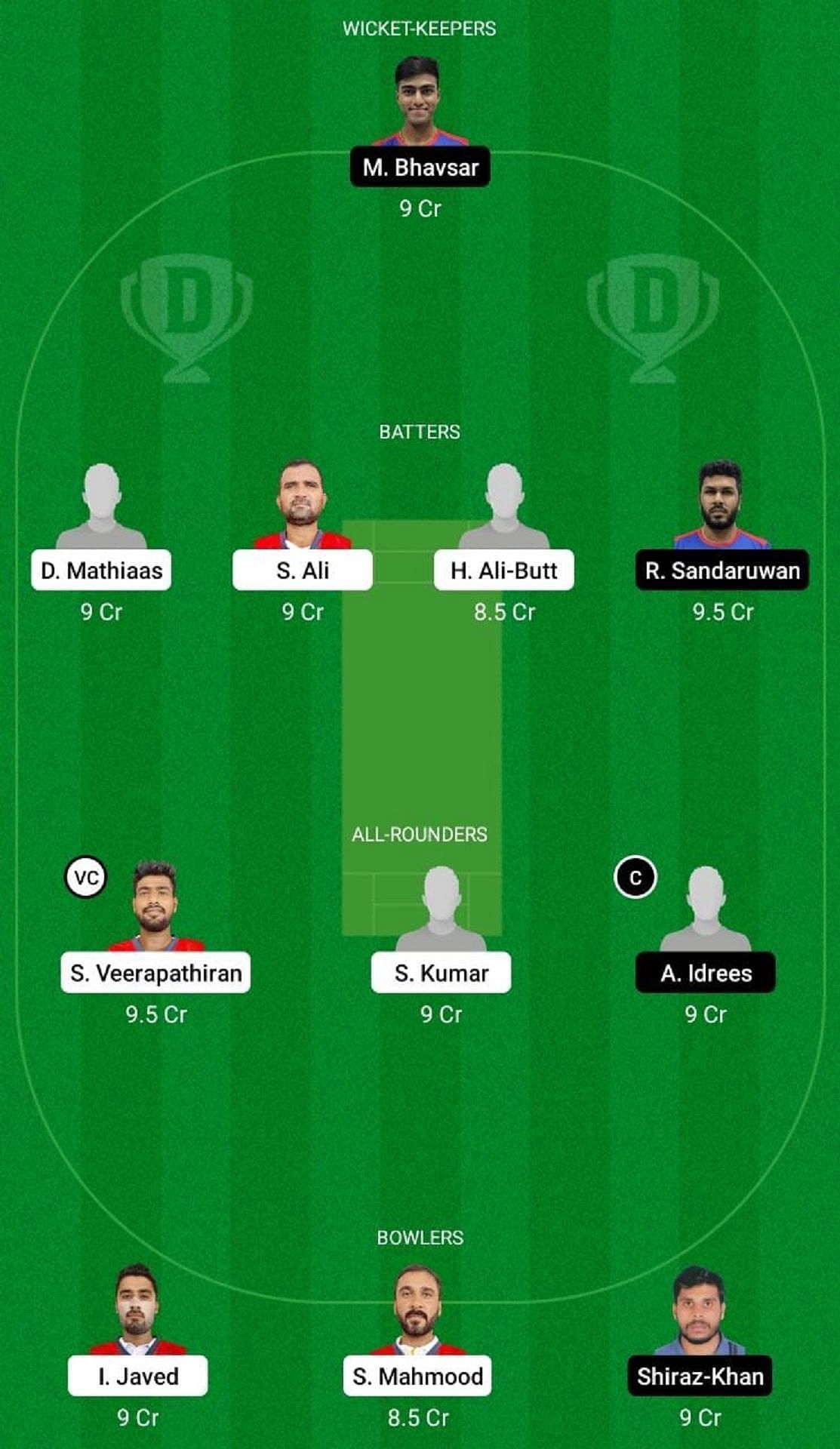 BAH vs KUW Dream11 Fantasy Suggestion #1