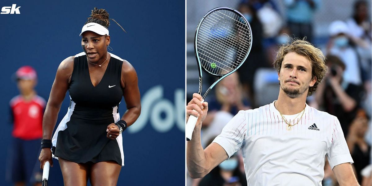 Serena Williams and Alexander Zverev.