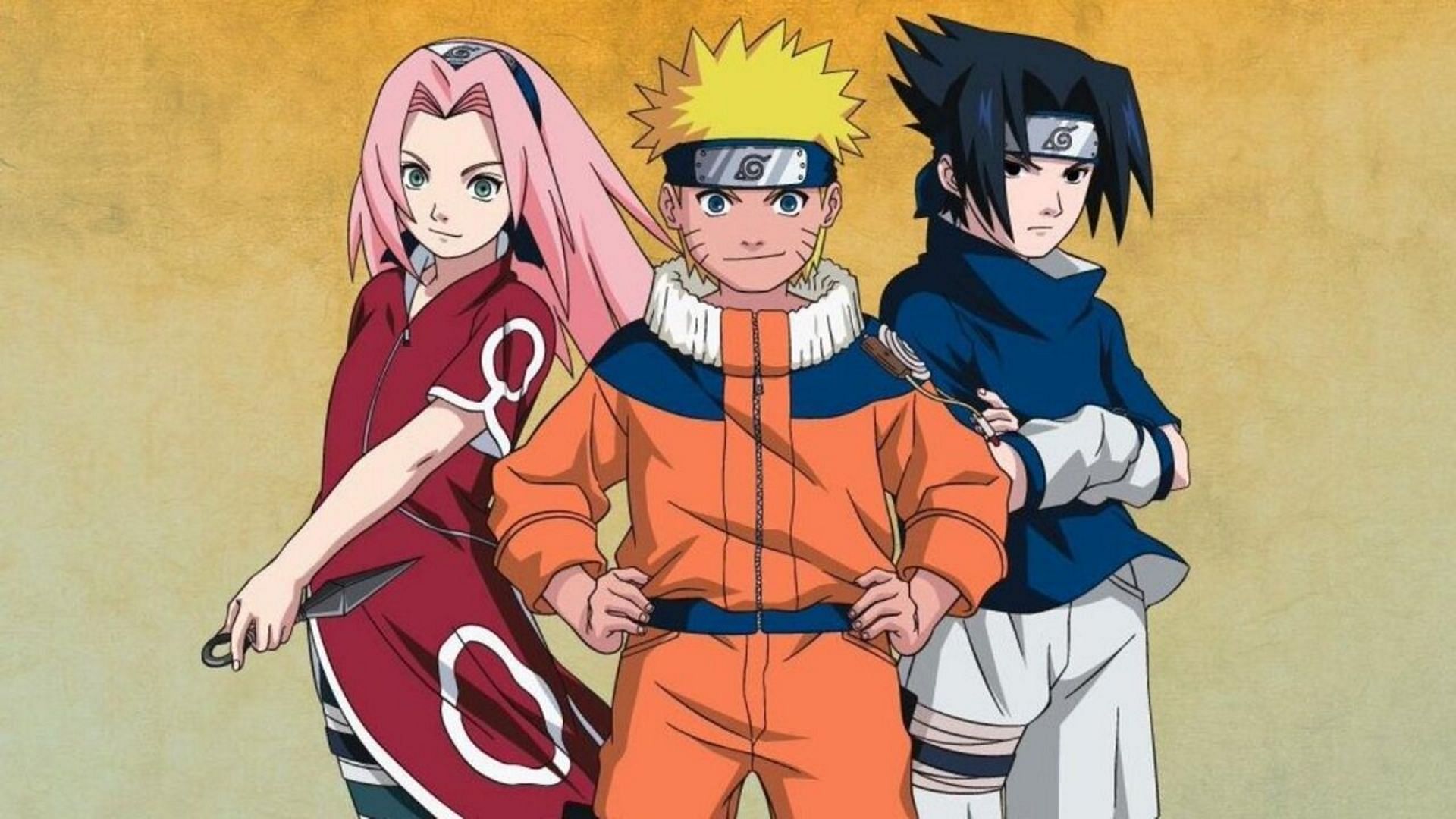 The young versions of Sakura, Naruto, and Sasuke (Image via Pierrot)