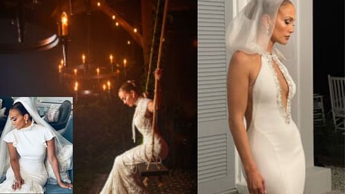 Jennifer released the first look of her Ralph Lauren custom-made wedding gown in her newsletter "On The JLo."