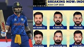 Virat Kohli returns to India squad for Asia Cup 2022; Jasprit Bumrah misses out due to injury