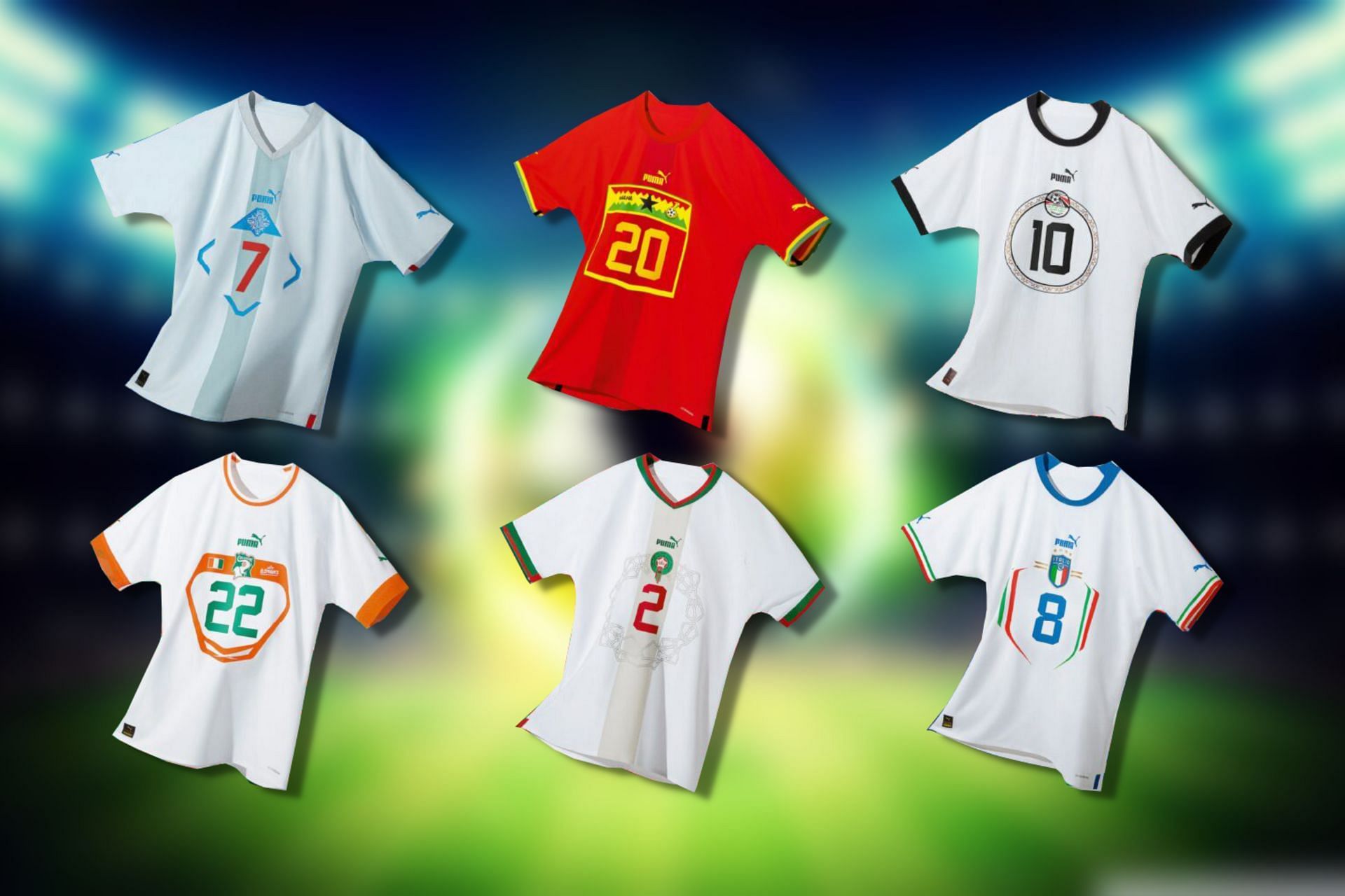 Puma FIFA World Cup jerseys (Image via Sportskeeda)