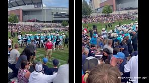 "These dudes trying to kill each other" - NFL fans left stunned as yet another brawl erupts at Patriots-Panthers joint training