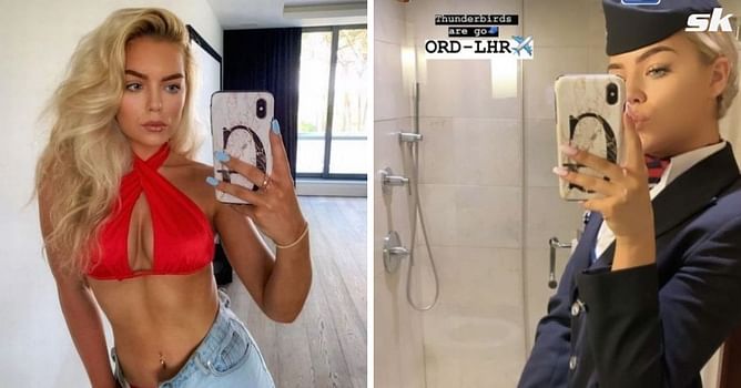 Arsenal star gets engaged to stunning British Airways stewardess who co-owns sportswear brand