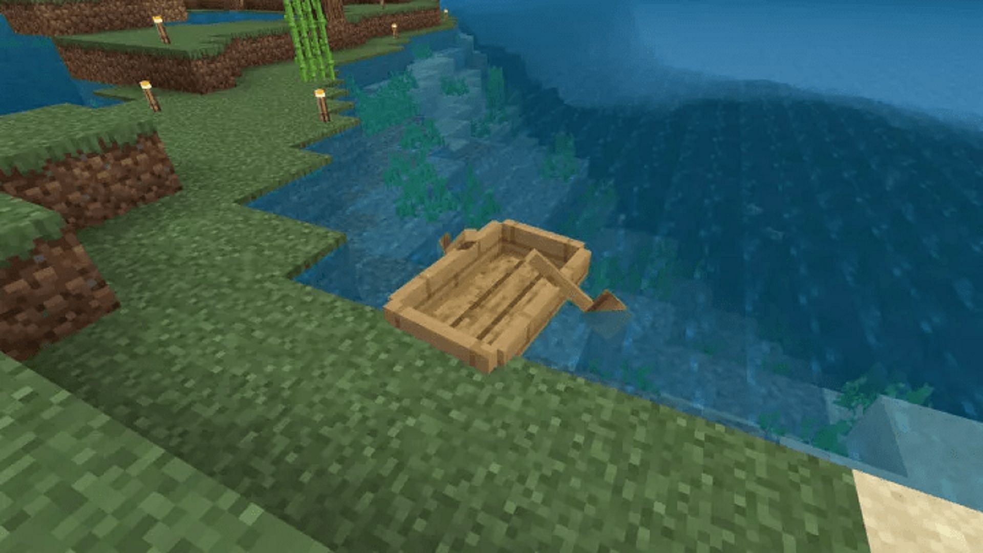 A boat block in Minecraft (Image via Mojang)