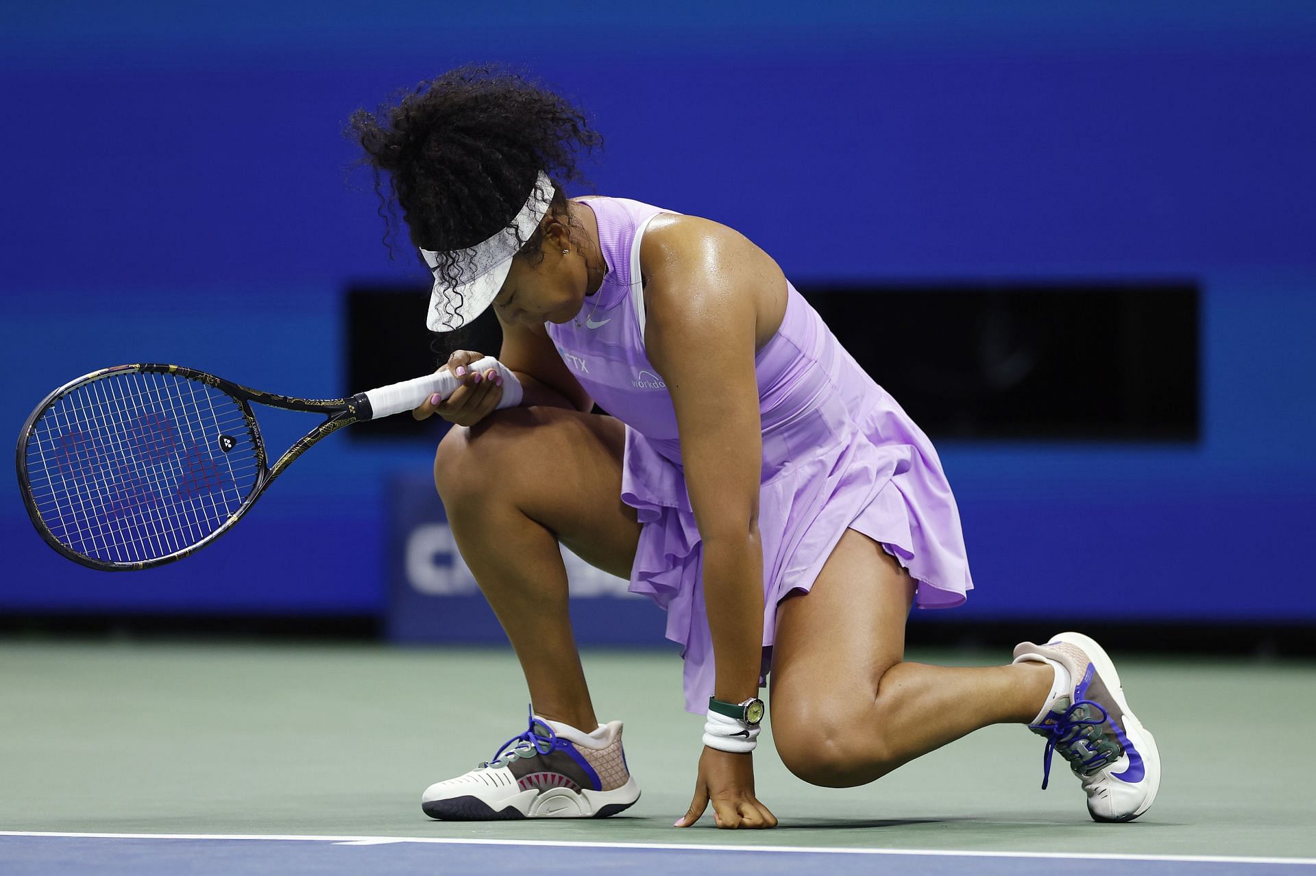 Naomi Osaka during her first-round match