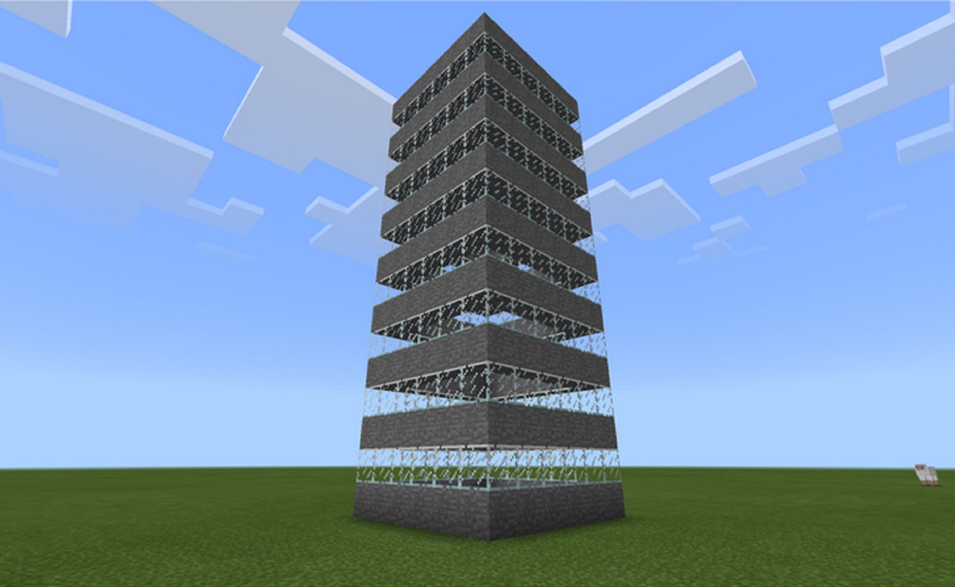 Skyscrapers in Education Edition provide an interesting avenue to learn to code (Image via Mojang)