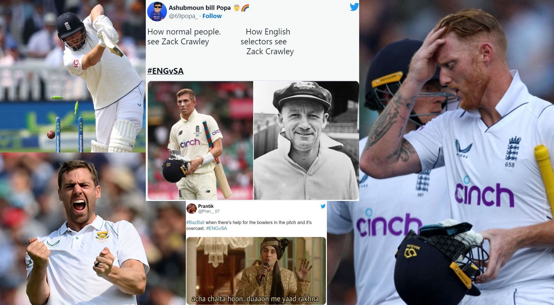 ENG vs SA 2022: Top 10 funny memes after England top-order collapses in the first Test ENG vs SA 2022: Top 10 funny memes after England top-order collapses in the first Test