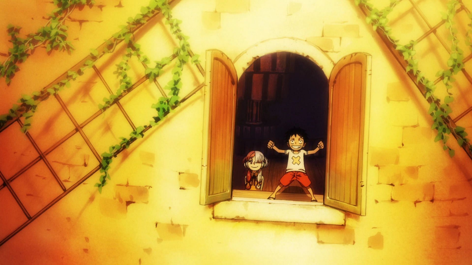 Luffy and Uta shared a lot of adventures as kids (Image via Toei Animation)