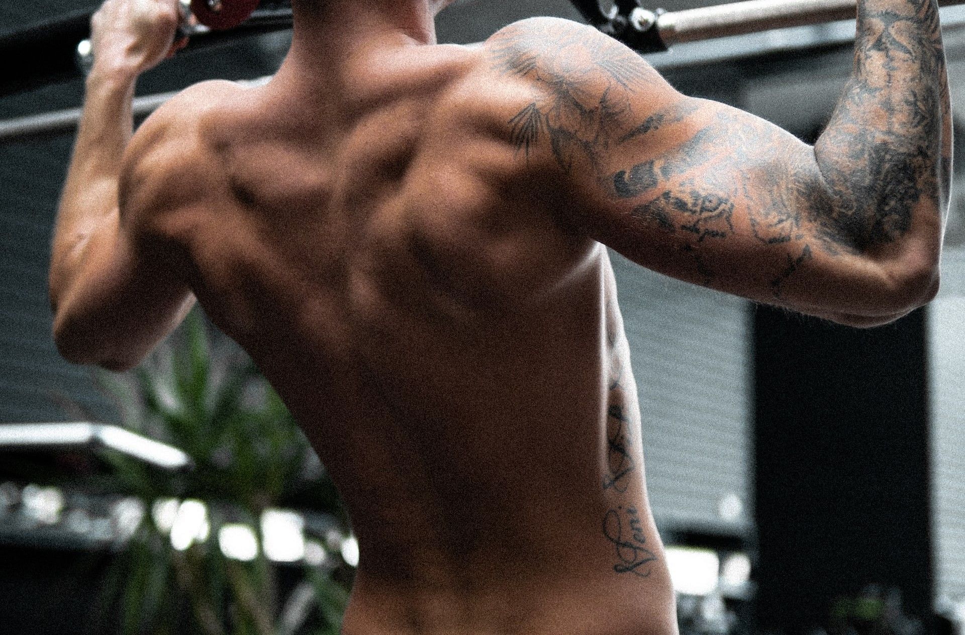 Trap exercises can help men add mass.