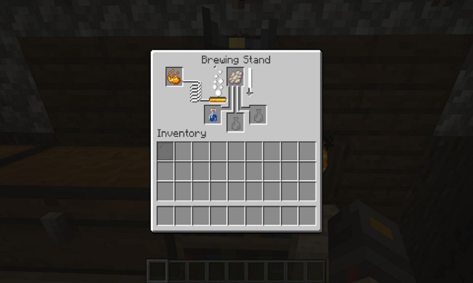 The brewing process of a potion of slow falling (Image via Mojang)