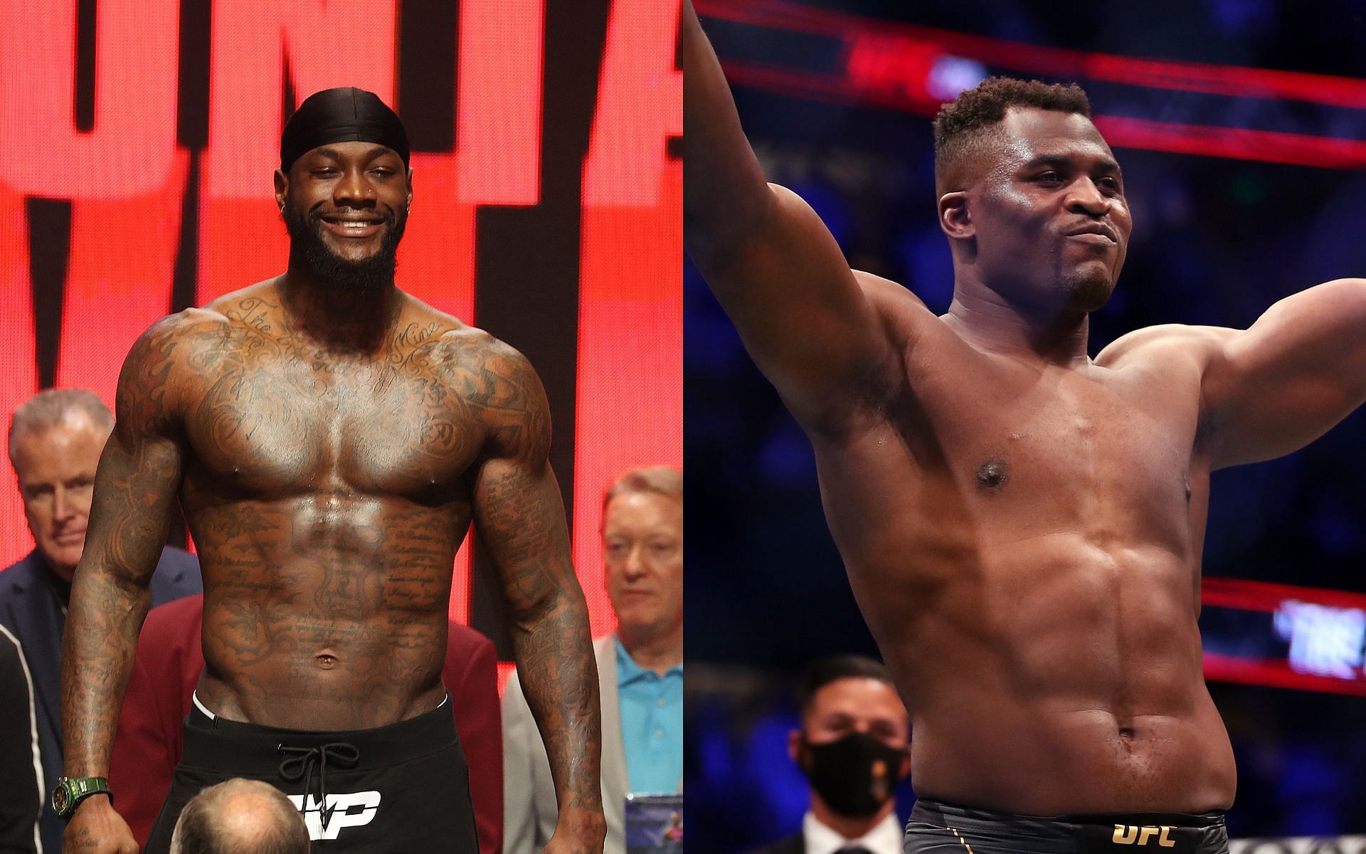Deontay Wilder (left) and Francis Ngannou (right) [Images via Getty Images]