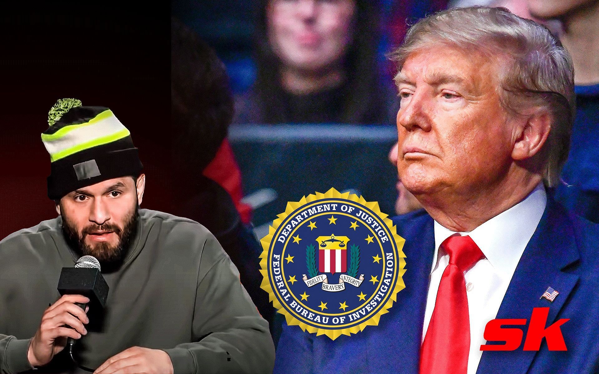 Jorge Masvidal (left) and Donald Trump (right) [Photo credit: YouTube.com, FBI.gov]