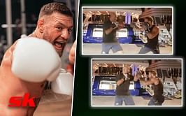 "Expects us to take him seriously while his practice is on the deck" - Fans react to Conor McGregor hitting pads on his yacht pier