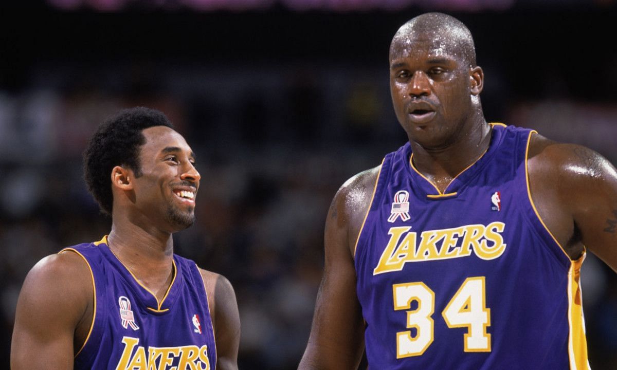 LA Lakers legendary duo: Kobe Bryant, left, and Shaquille O&#039;Neal