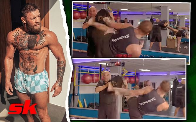"Can you whip up a head kick in a blink?" - Conor McGregor breaks down practising "high kick like a jab" in latest training video