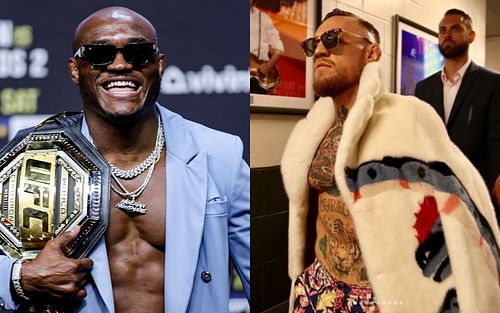 Kamaru Usman (left) and Conor McGregor (right) [McGregor image via @notoriousmma on Instagram]