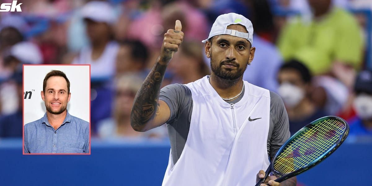 Andy Roddick [inset] recently compared Nick Kyrgios&#039; physicality to that of the Big 3.
