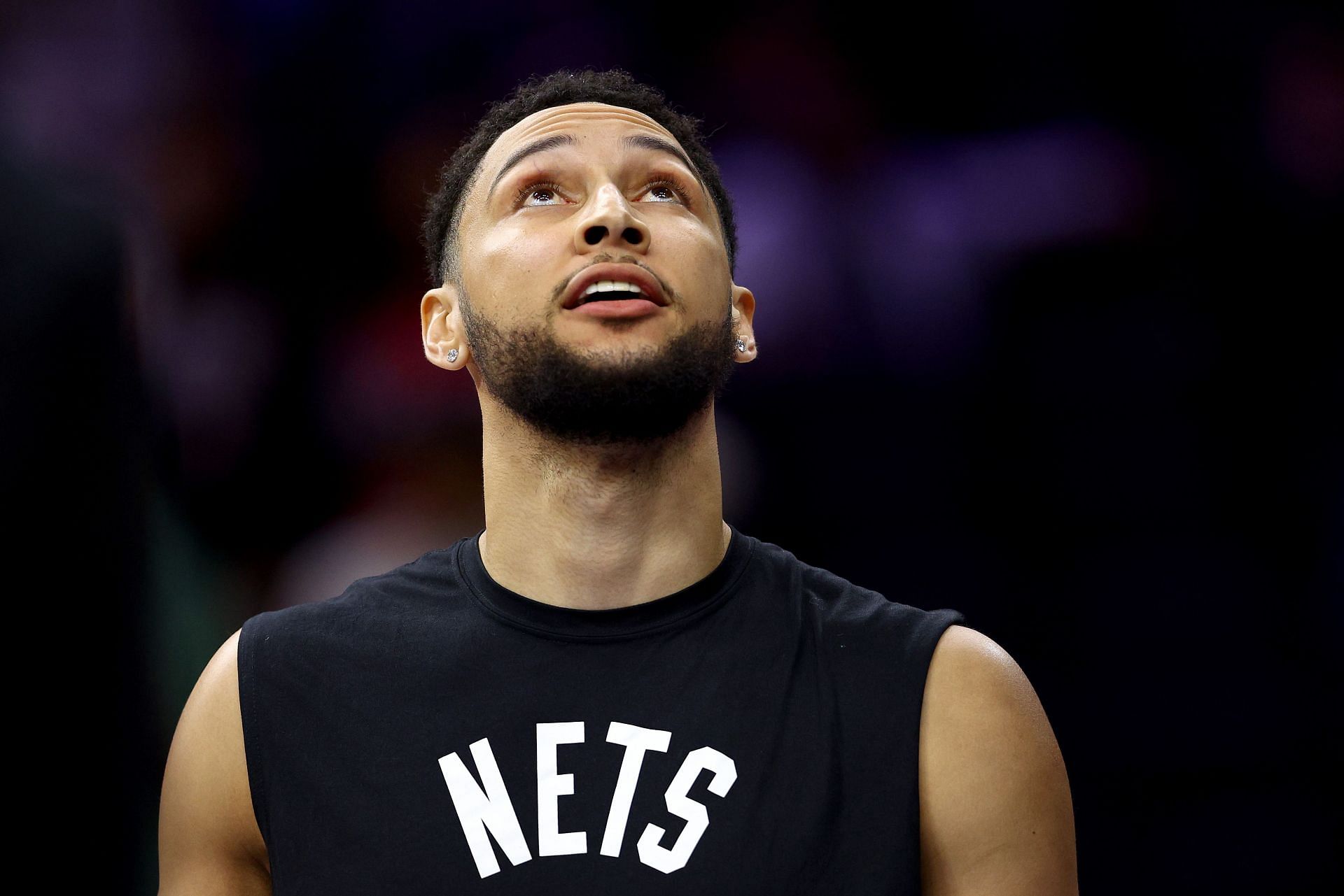 Brooklyn Nets star Ben Simmons waits to make his debut