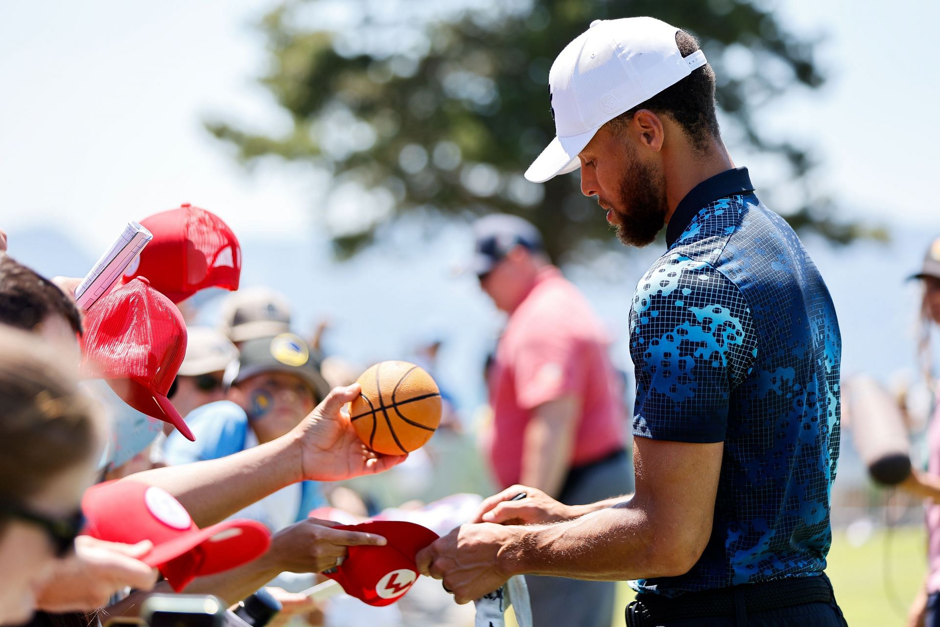 NBA superstar Steph Curry at the final round of the 2022 American Century Championship