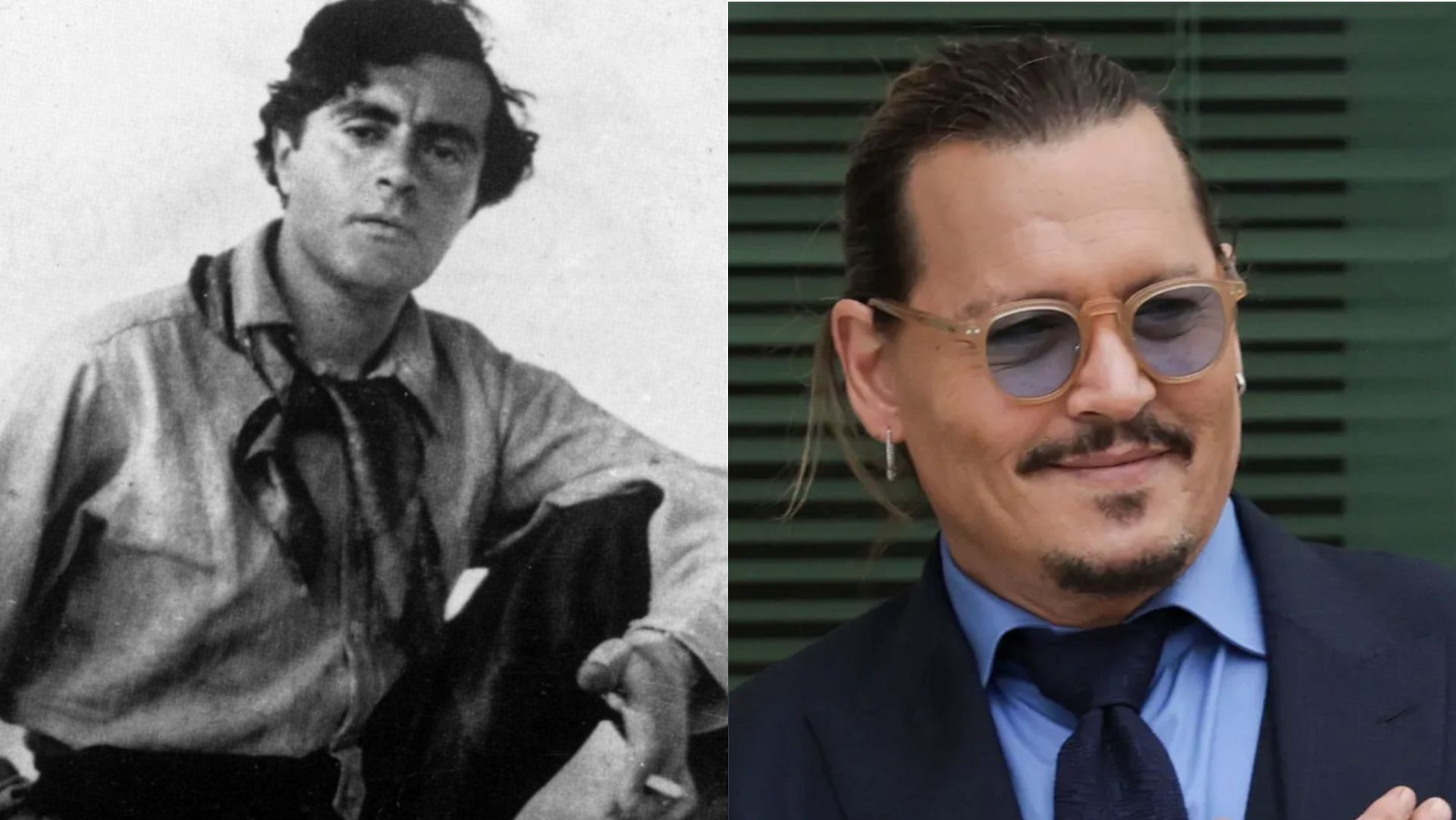 Johnny Depp will direct a feature film based on the life of the Italian artist Amedeo Modigliani. (Image via Kevin Dietsch/Getty Images, Hulton Archive/Getty)