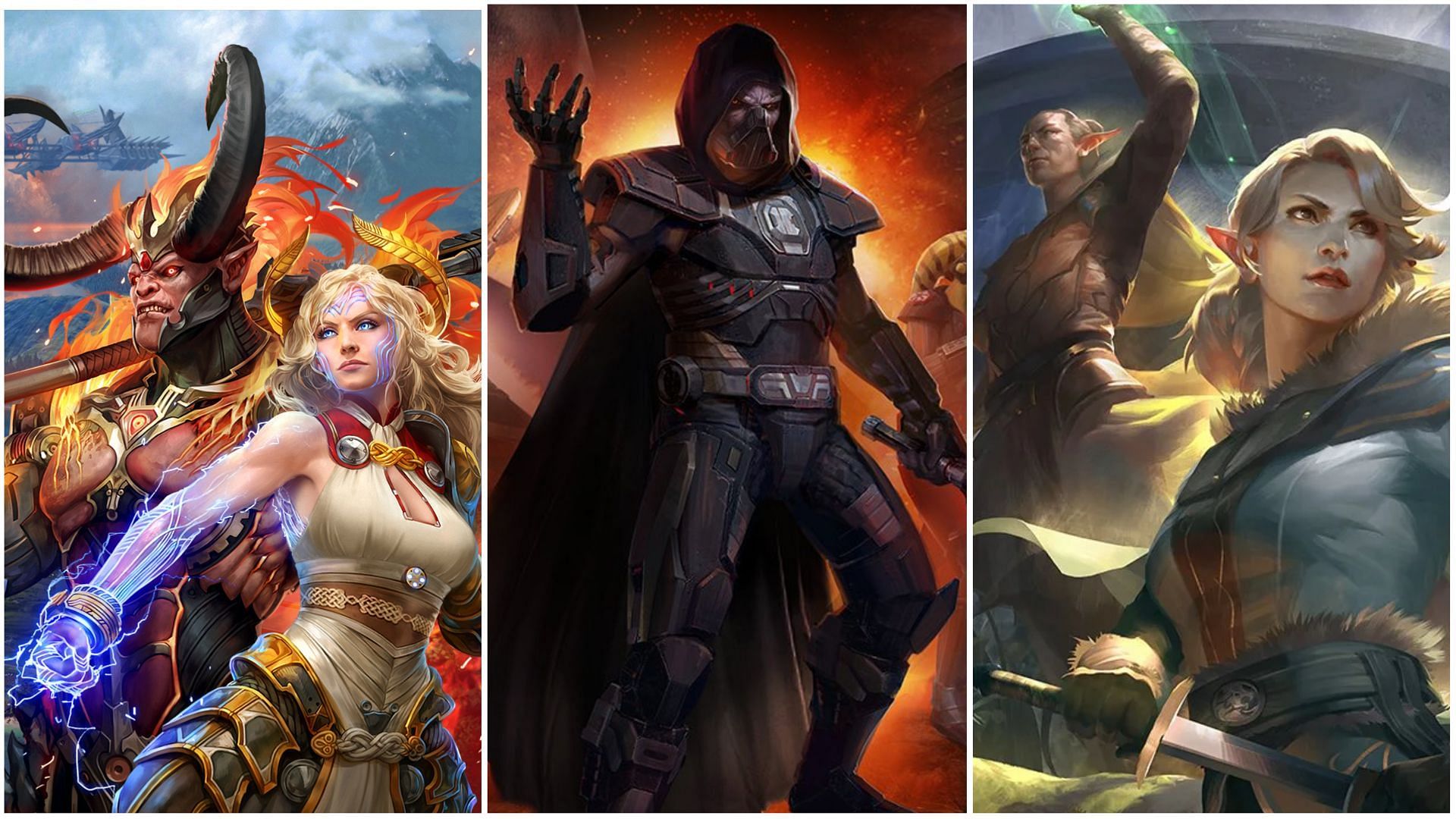 Some great MMORPGs to get into in 2022 (Image via Obsidian Entertainment, BioWare &amp; Cryptic Studios)