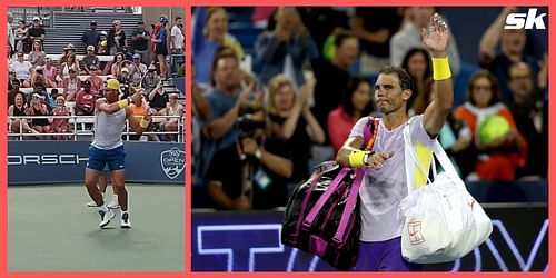 Despite making an early exit in Cincinnati, Rafael Nadal has stayed back in the city to practice ahead of the US Open.