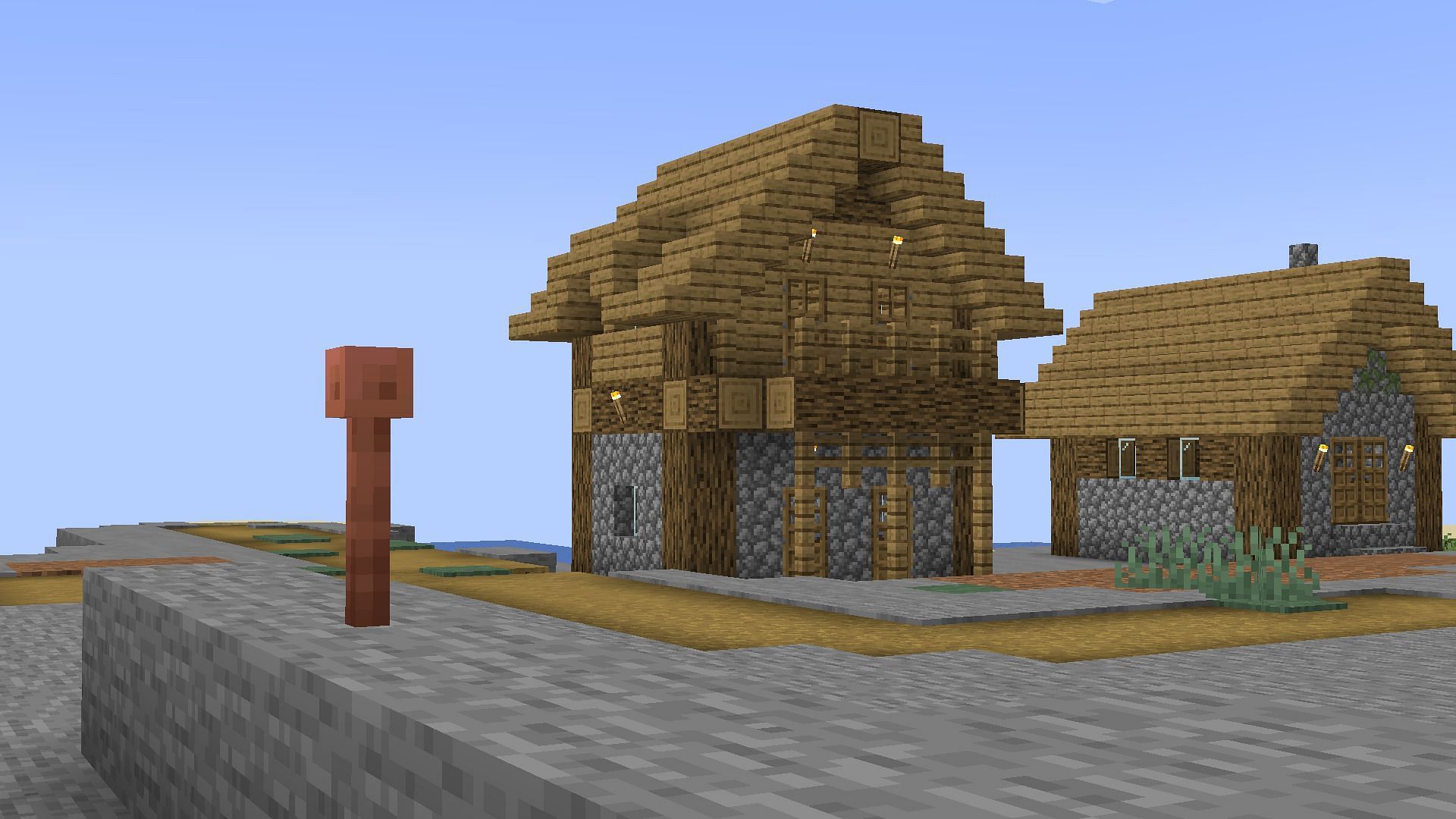 Ideally, the rod should be placed away from the base (Image via Mojang)