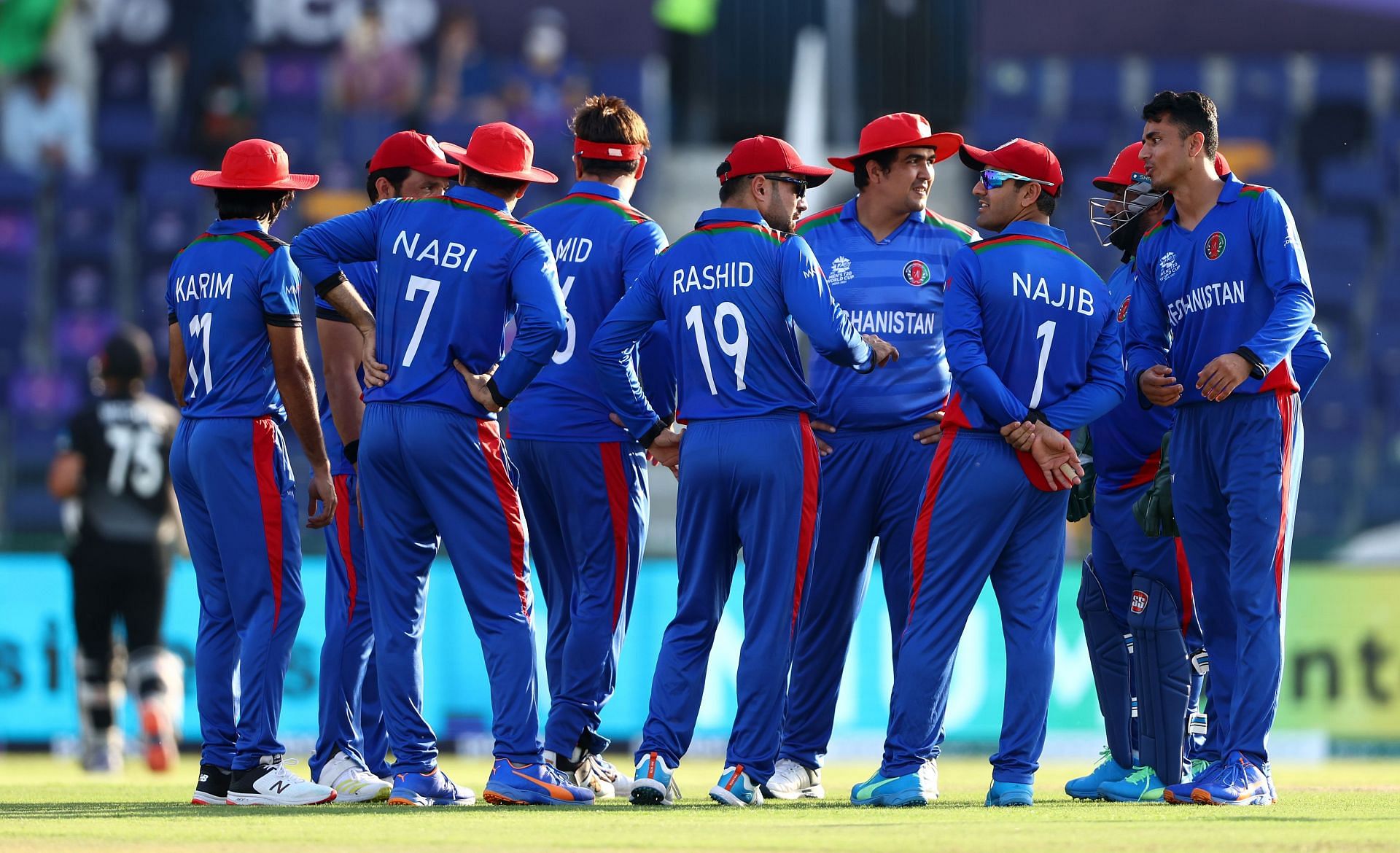 Afghanistan cricket team during the 2021 T20 World Cup. Pic: Getty Images