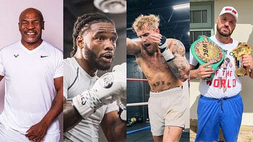 Mike Tyson (@miketyson), Hasim Rahman Jr. (@hasimrahmanjr), Jake Paul (@jakepaul), Tyson Fury (@tysonfury) [images courtesy of Instagram]