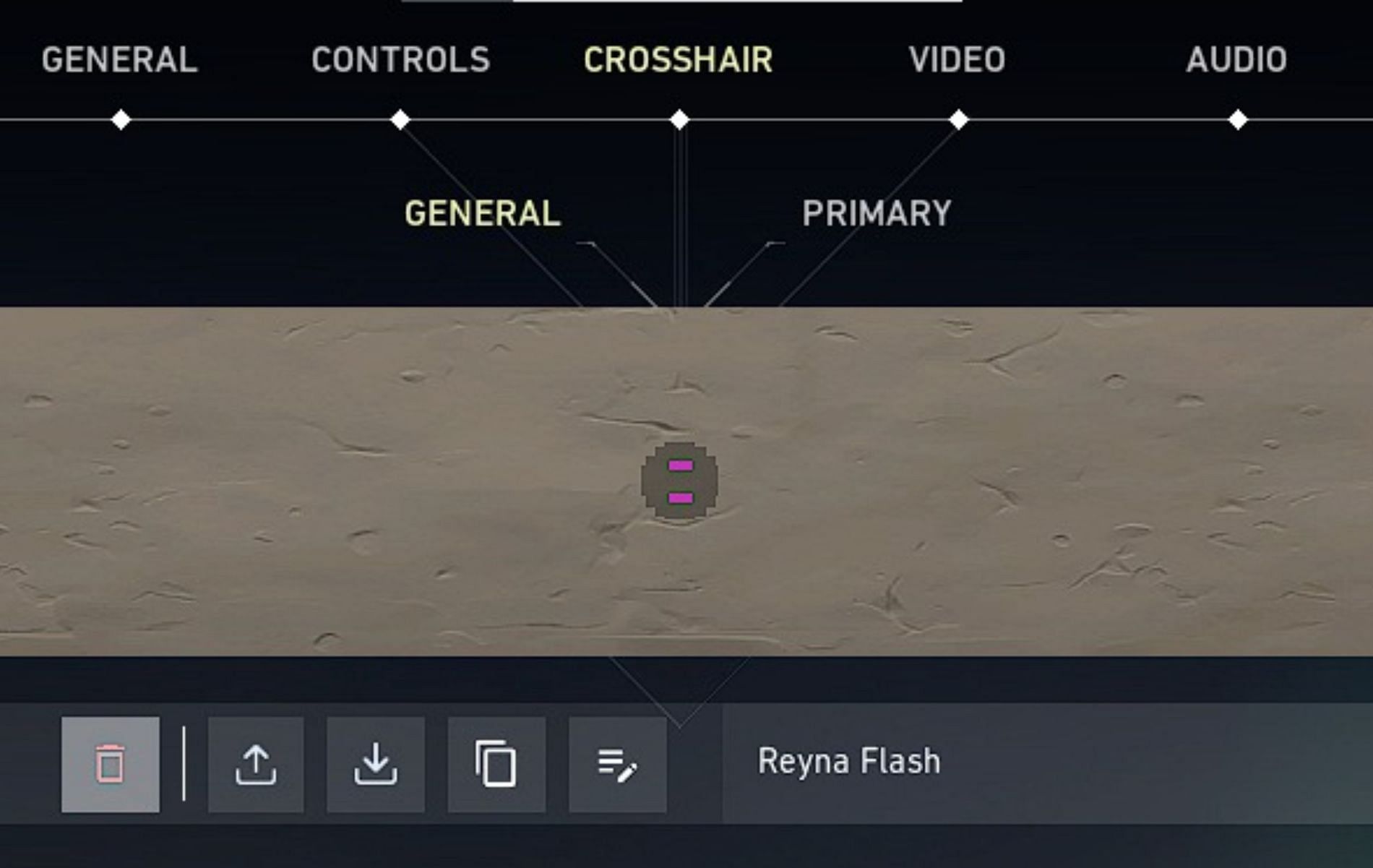 Reyna Flash Crosshair (Image via Riot Games)