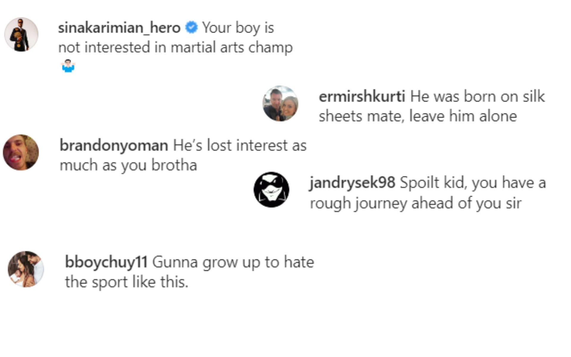 Comments via @thenotoriousmma on Instagram