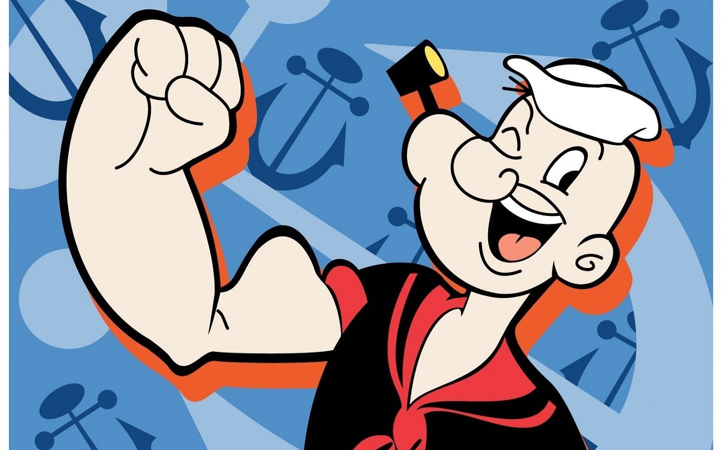 Get massive forearms like Popeye with a few exercises. (Image via wallpapersafari.com)