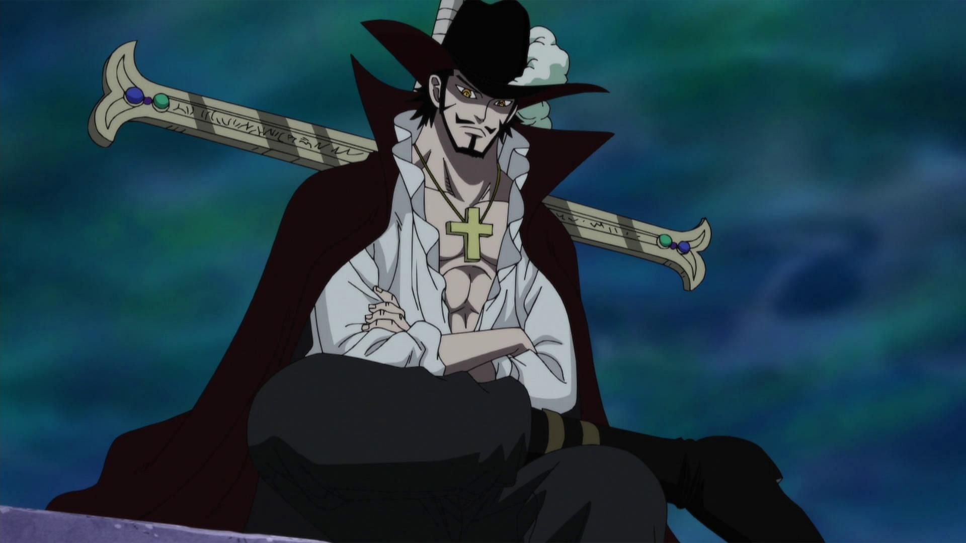 Mihawk as seen in the show (Image via Toei Animation)