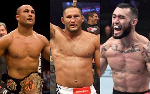 BJ Penn (left), Dan Henderson (centre) and Shane Burgos (right) all surprisingly left the UFC for pastures new