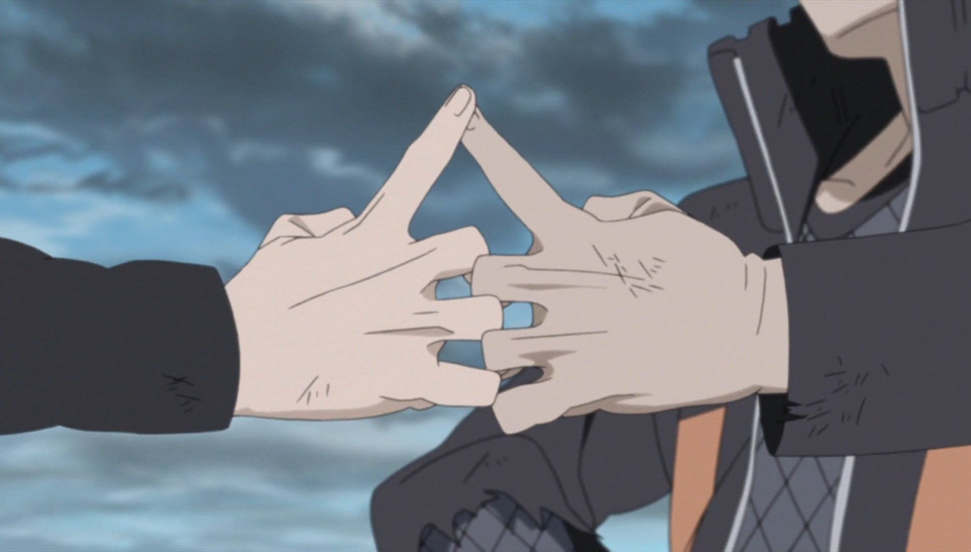 Naruto and Sasuke using the Horse Sign (Image via Studio Pierrot)