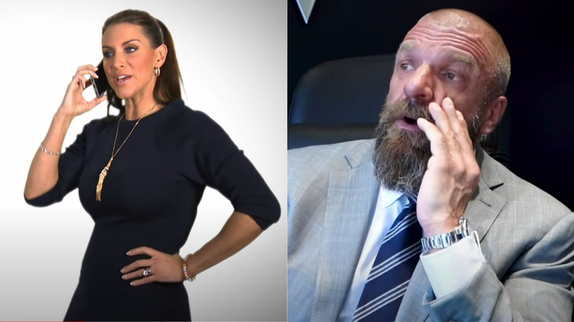 Stephanie McMahon (left) and Triple H (right)