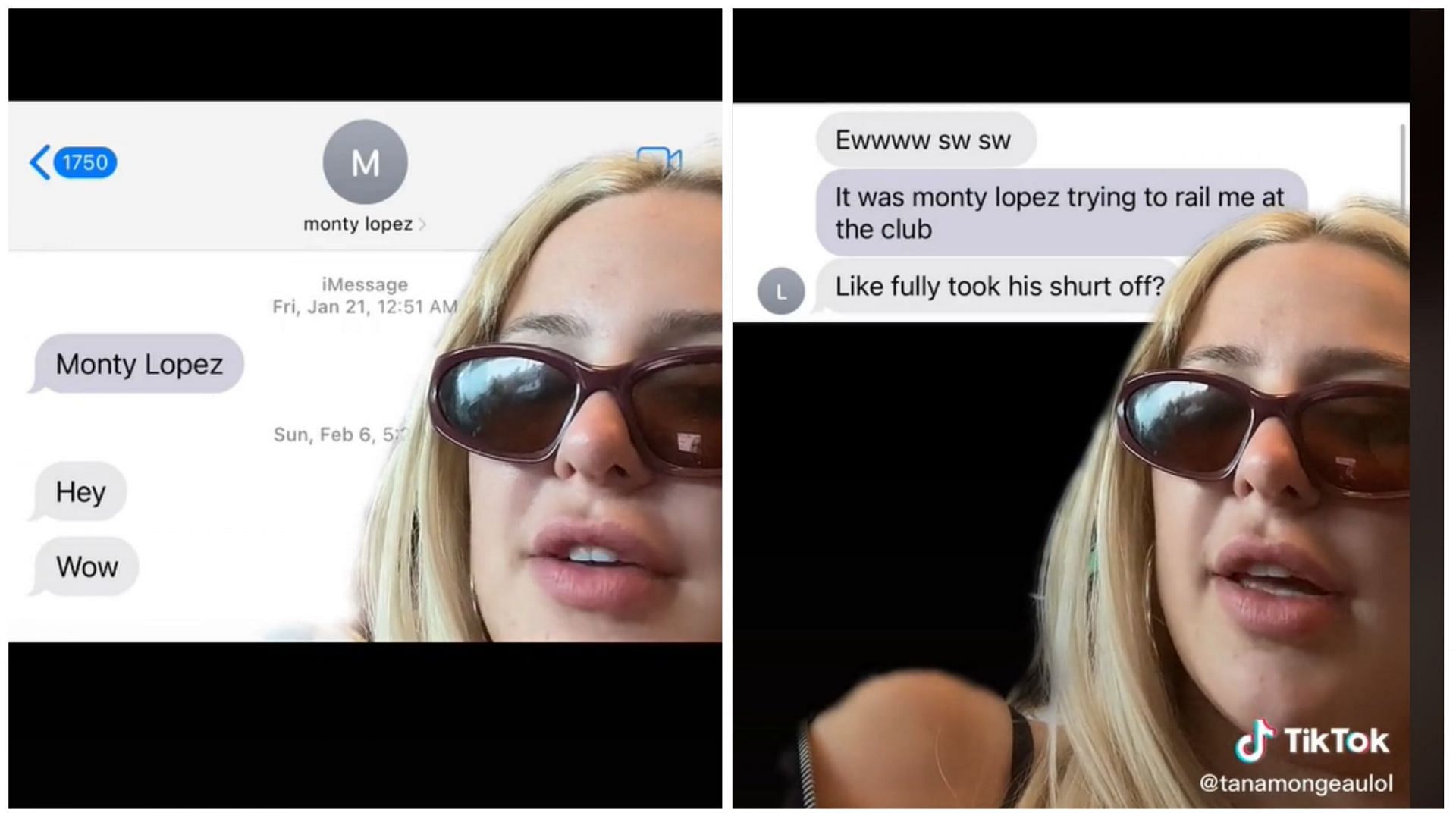 Tana Mongeau-Monty Lopez feud explained as former leaks Addison Rae's dad's  text message