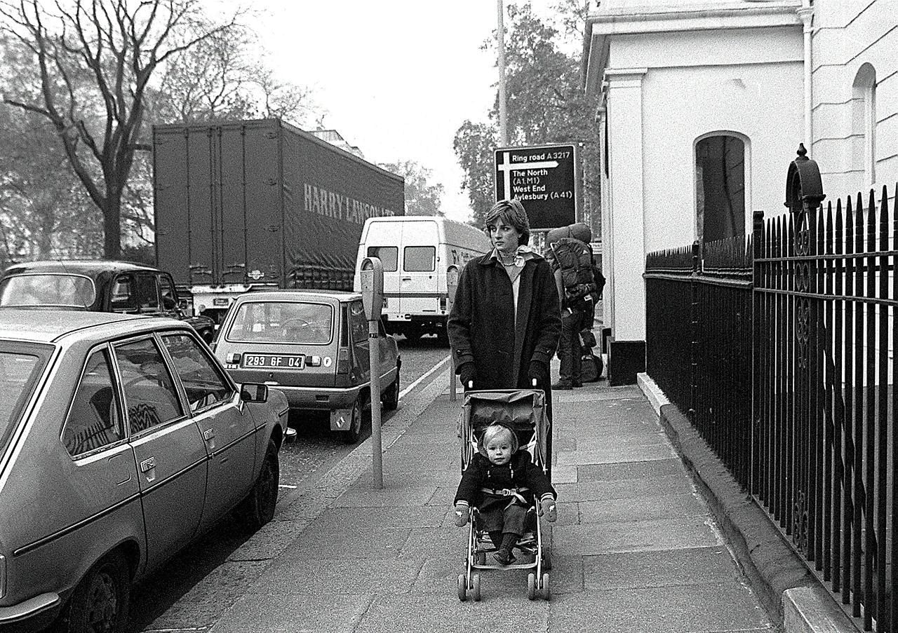 Princess Diana walking baby Patrick Robertson (Image credit: Princess Diana Archive/Getty Images)