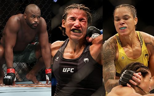 From left to right: Rashad Evans, Julianna Pena, and Amanda Nunes