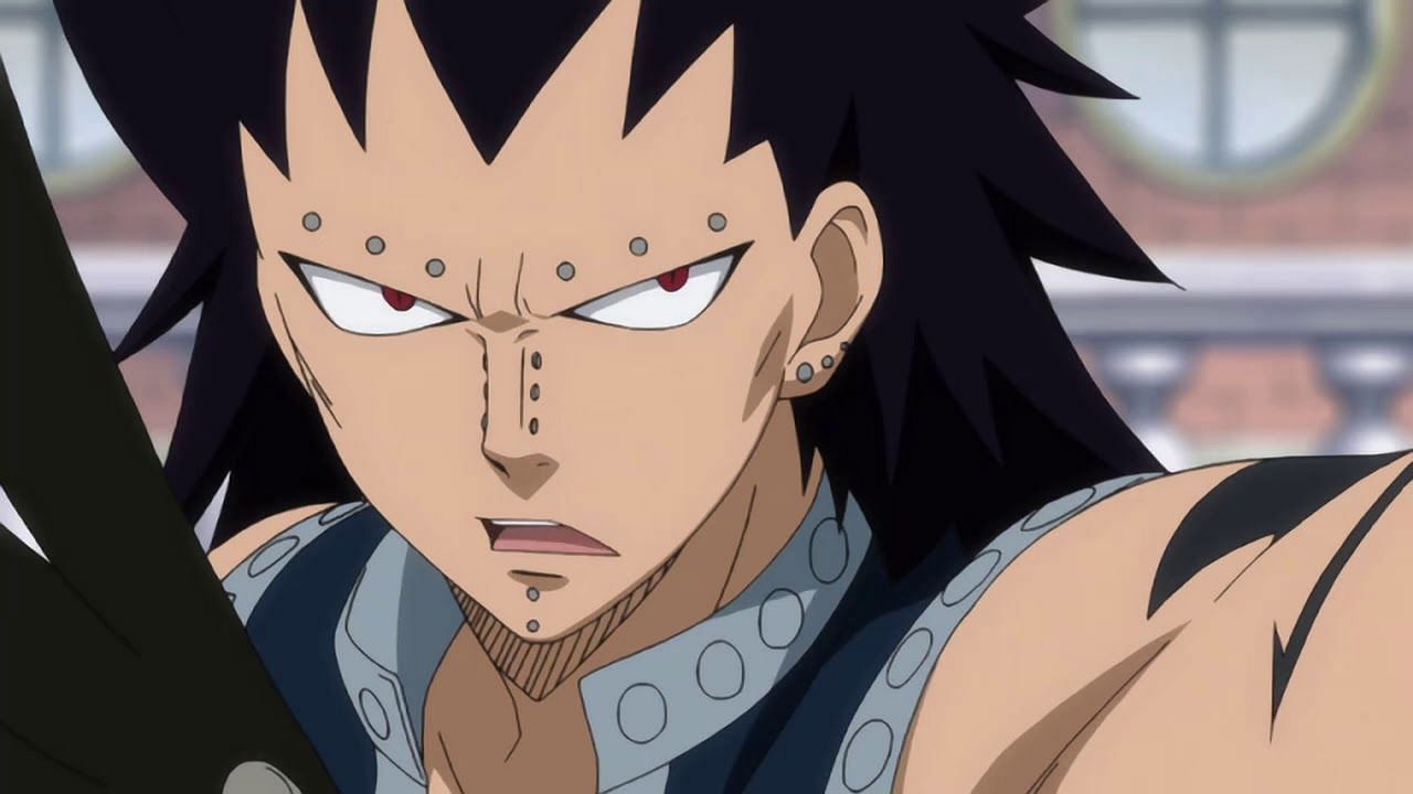 Gajeel as seen in the series&#039; anime (Image via A-1 Pictures)