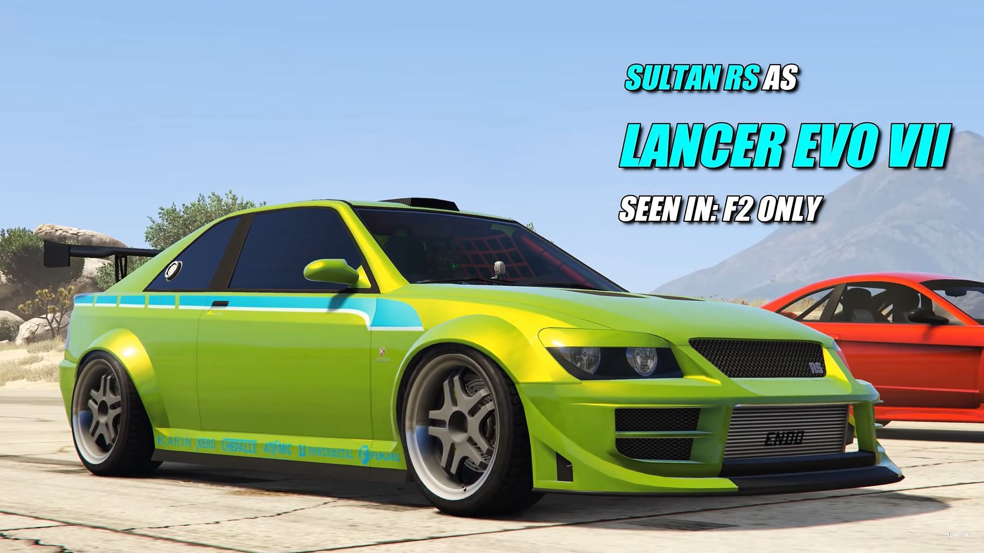 A screenshot from the video showing the Lancer Evo VII build (Image via SD1ONE)