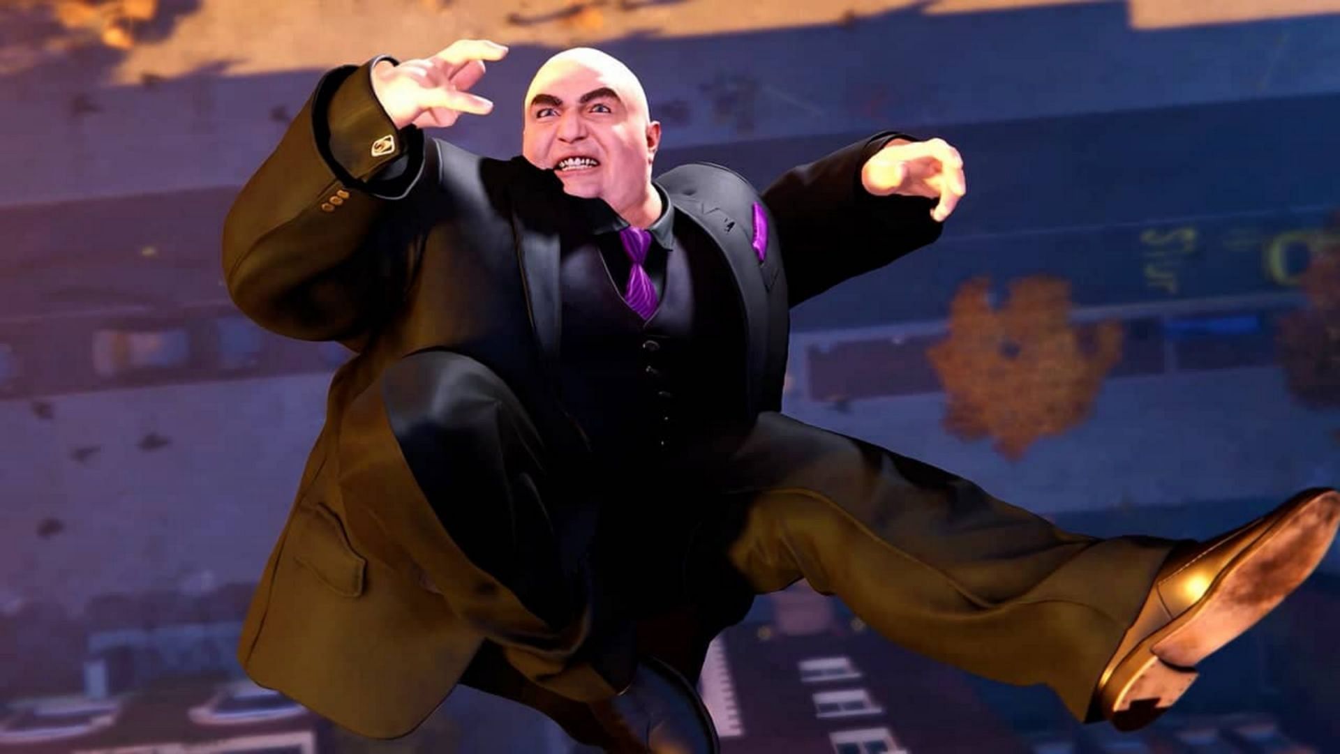 Now that Marvel&#039;s Spider-Man is on PC, players can swing through the city as the Kingpin (Image via Insomniac Games)