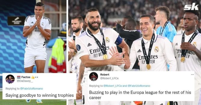 “Buzzing to play in the Europa League for the rest of his career” – Rival fans react hilariously as Casemiro reportedly informs Real Madrid teammates about accepting Manchester United offer