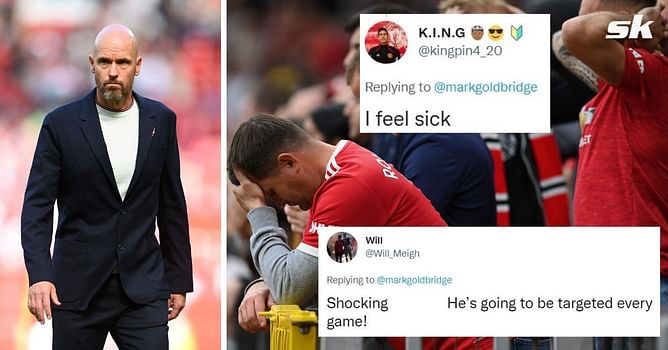 “He’s gonna get bullied all season”, “I feel sick” – Manchester United fans express disappointment with 24-year-old star after his performance in 4-0 loss at Brentford
