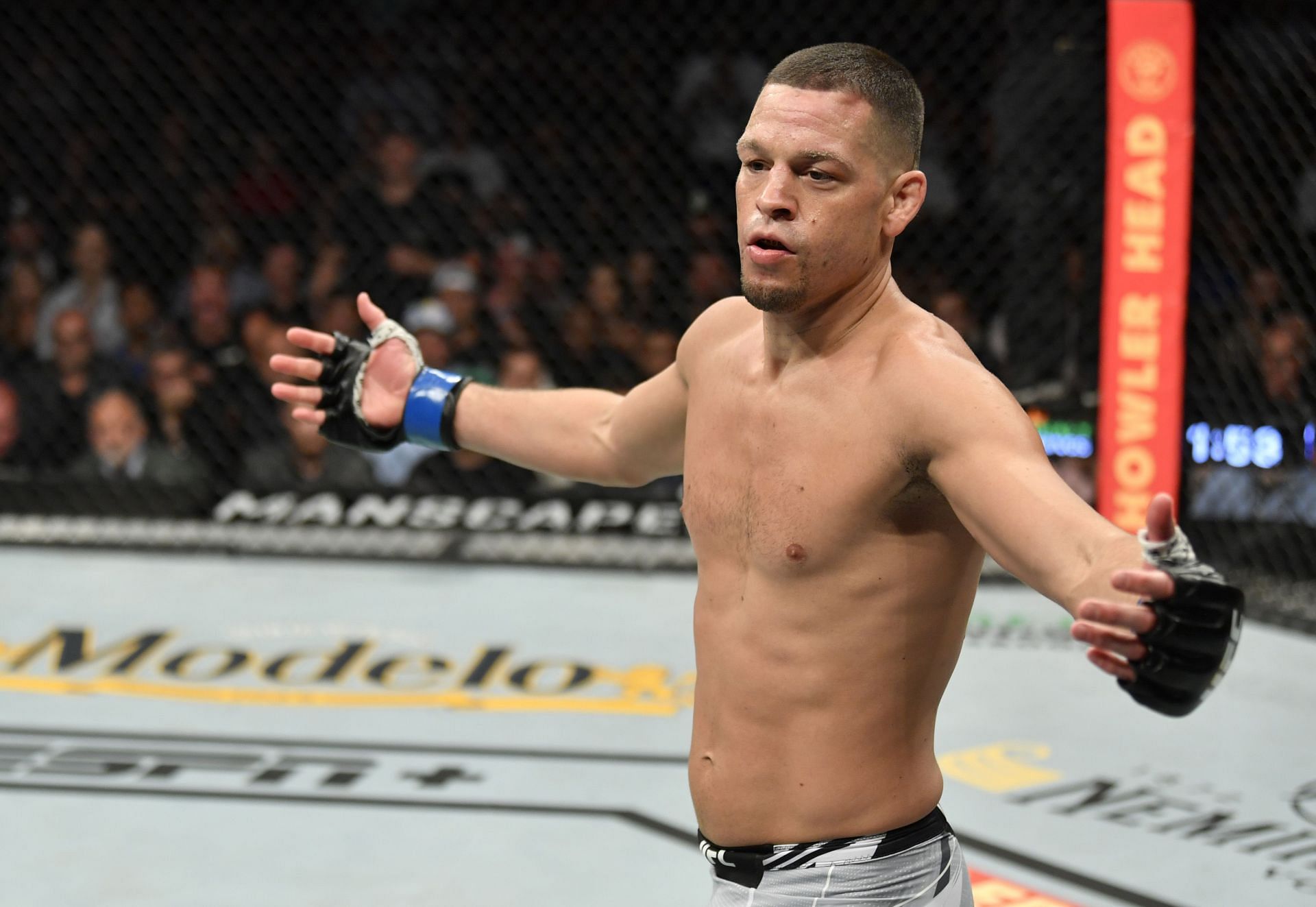The UFC appears to be hoping to send Nate Diaz out of the promotion on the back of a defeat to Khamzat Chimaev