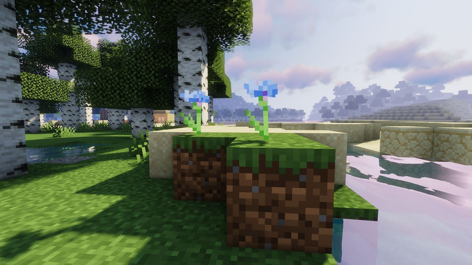 An example of some cornflowers (Image via Minecraft)