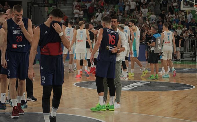 Brotherly love. Dragic & Doncic at Slovenia-Serbia final Eurobasket